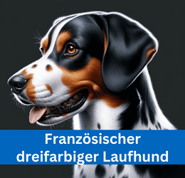Französischer dreifarbiger Laufhund